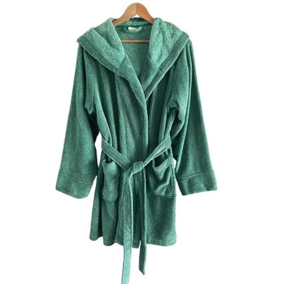 Jasmine & Ginger Plush‎ Super Soft Green Attached Belt Fluffy Bath Robe Sz XL - Picture 1 of 10